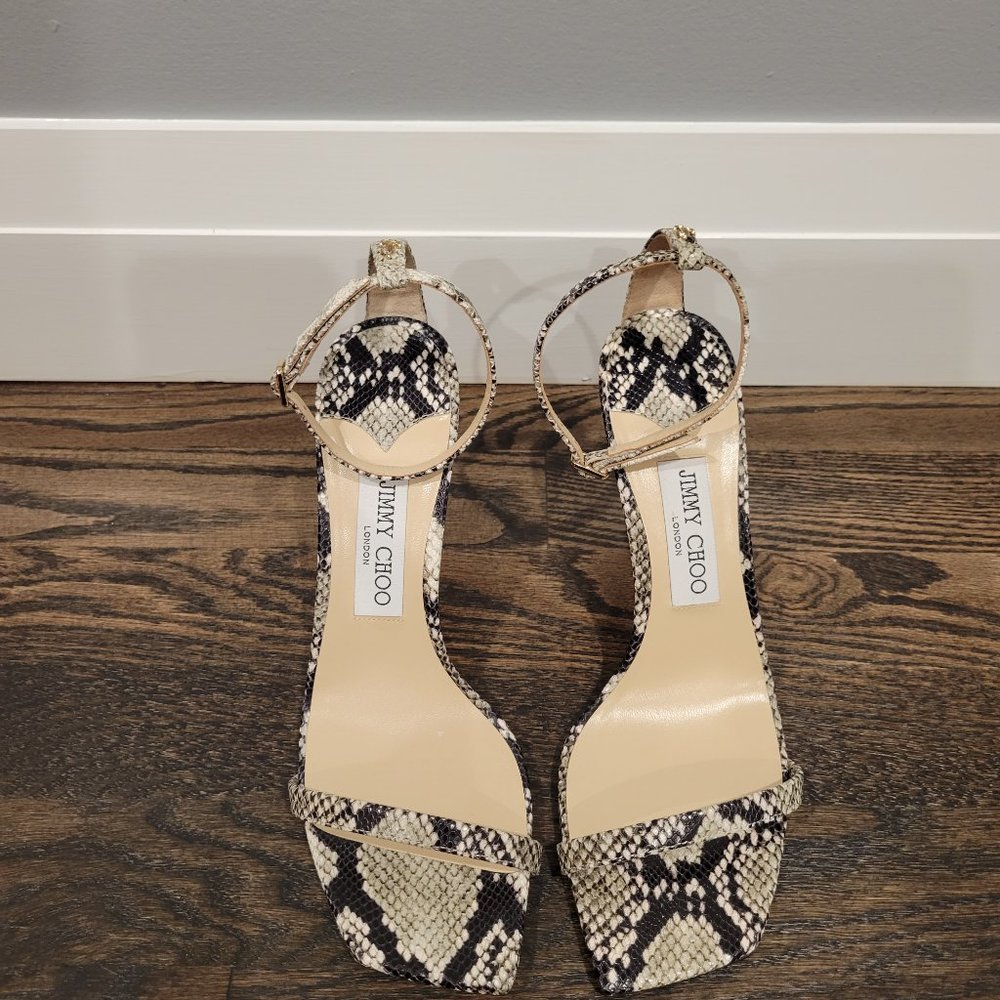 Jimmy Choo Snakeskin sandal pumps Marin 90